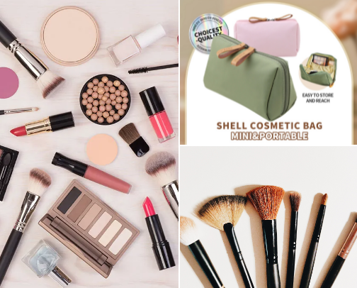 Beauty product cover photo collage