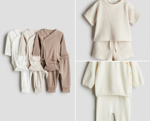 Neutral/unisex baby outfits cover photo collage
