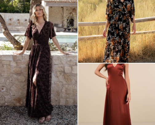Fall Wedding Guest Dresses cover photo collage