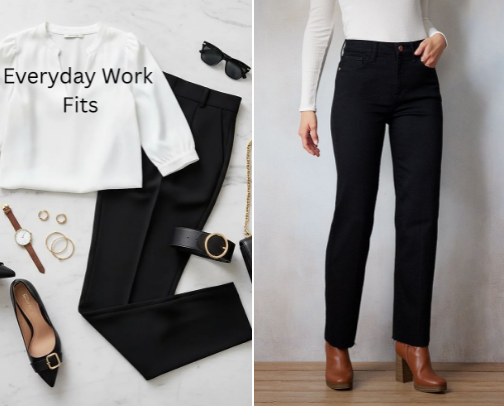 Simple Work Outfits That Always Look Put Together cover photo collage