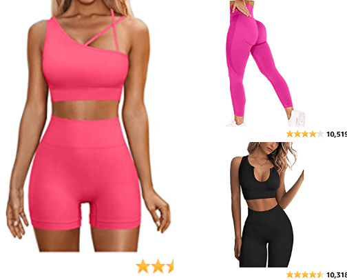 Amazon workout clothes! cover photo collage