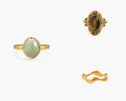 Rings and bangles you can size before you buy: US-sized rings and open bangles cover photo collage