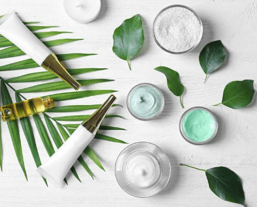 Skincare products 🌿✨ cover photo collage