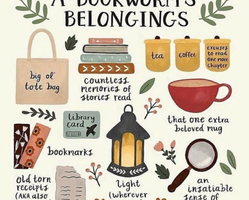 Bookish things cover photo collage