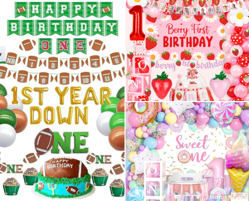 First Birthday Themes cover photo collage