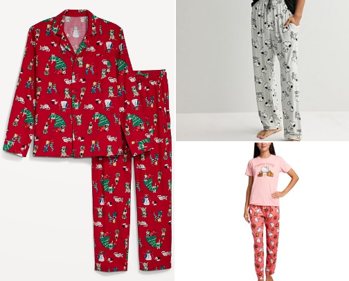 Holiday pajamas cover photo collage