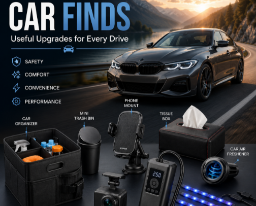 Car Finds | Useful Upgrades for Every Drive 🚗 cover photo collage