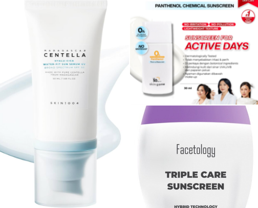 Sunscreen cover photo collage