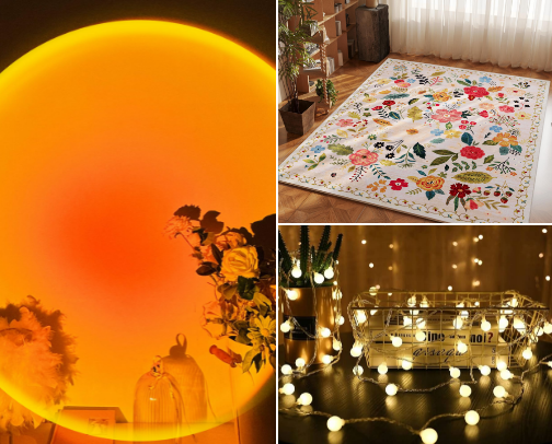 Aesthetic girl room decor must haves 🤍 cover photo collage