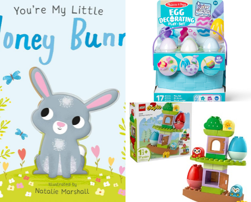 Easter Basket Stuffers for Babies and Toddlers cover photo collage