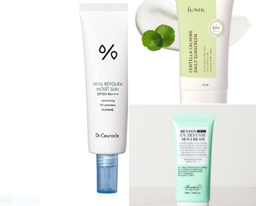 Sunscreens for acne prone skin cover photo collage