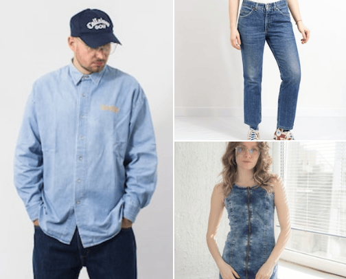 Trendy Denim Fashion cover photo collage