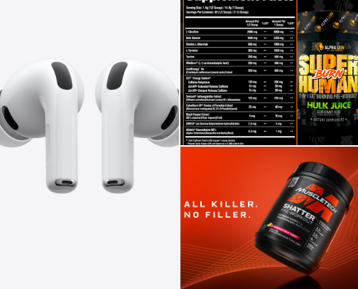 Fitness and Supps cover photo collage