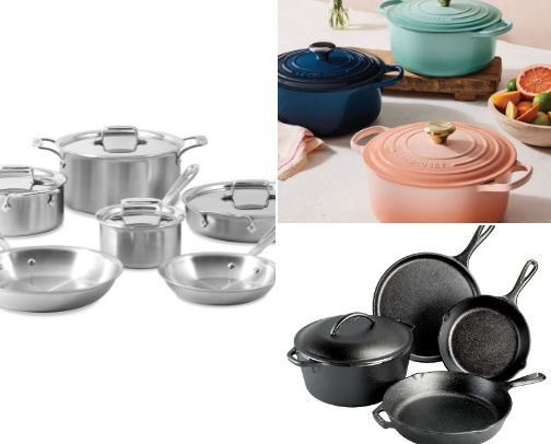 Kitchen Staples I Swear By: The Best Cookware and Knives cover photo collage