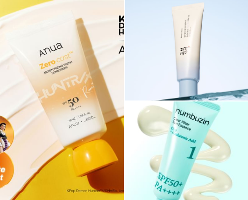 Best Korean sunscreens🌞 cover photo collage