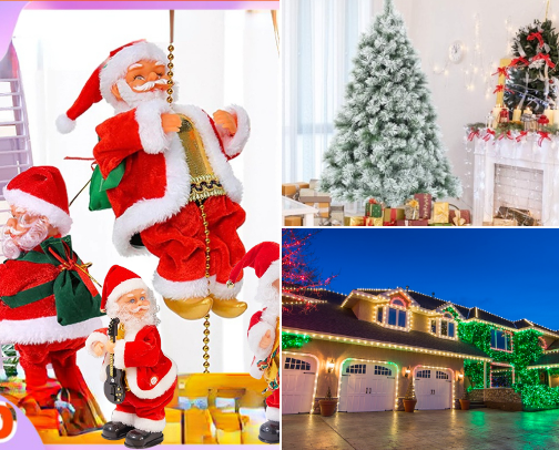 Christmas decors cover photo collage