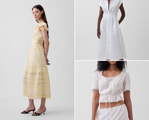 Non Synthetic Fiber Items at GAP for Spring | Cotton & Linen cover photo collage