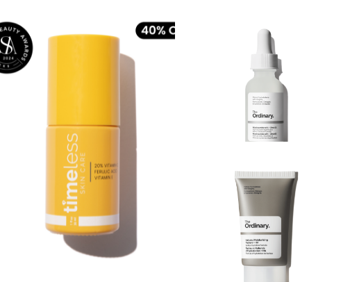 My favorite skin care products that I buy and use. cover photo collage
