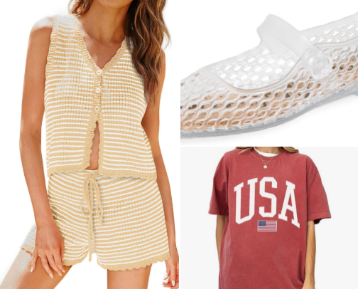 4th of July inspired ( Red, blue, white) cover photo collage