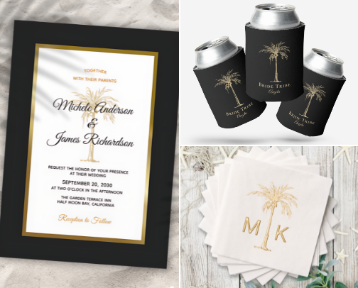 Tropical Palm Wedding Collection🌴 cover photo collage