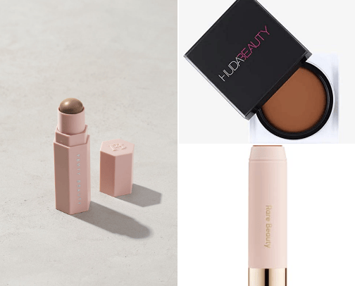 Acne safe bronzer collection cover photo collage