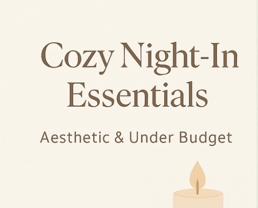 Cozy night-in essentials cover photo collage