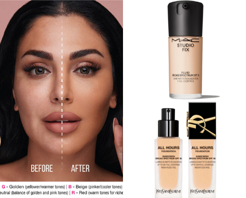 oily skin foundations cover photo collage