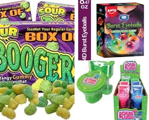 The Best Grossest Candy For Halloween cover photo collage