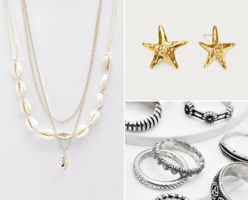 Simple jewellery for summer cover photo collage