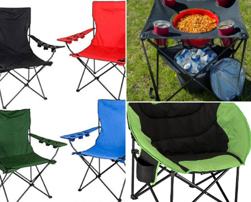 FAVORITE OUTDOORS  PORTABLE CHAIRS AND TABLE cover photo collage