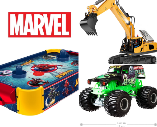 Kids toys cover photo collage