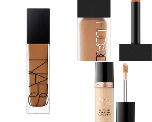 Staple makeup products cover photo collage