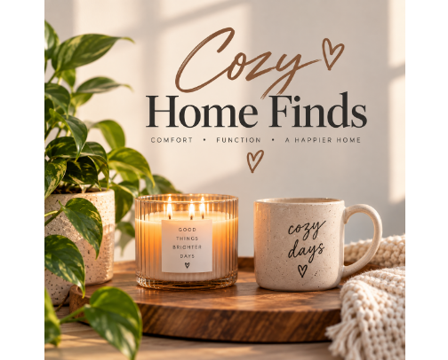 Cozy Home Finds cover photo collage