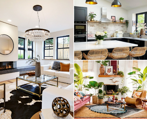 “The Ultimate Guide to Home Interior Design Styles” cover photo collage