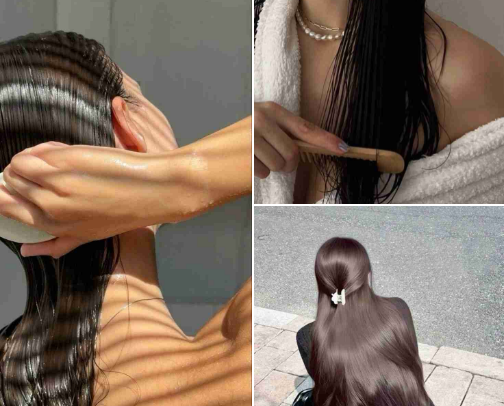 Product you must have for healthy and glowy hair cover photo collage