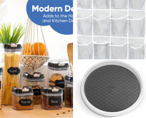 "The $100 Pantry Restock & Organization Essentials." cover photo collage