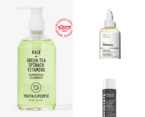 skincare routine cover photo collage