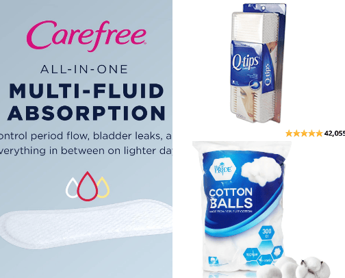 •HYGIENE- pads, cotton, org.baggs, PH intimate, mouth hygiene• 💦🧼 cover photo collage