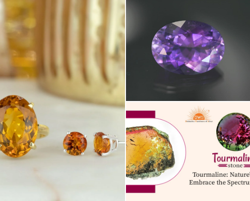 Gem stones cover photo collage