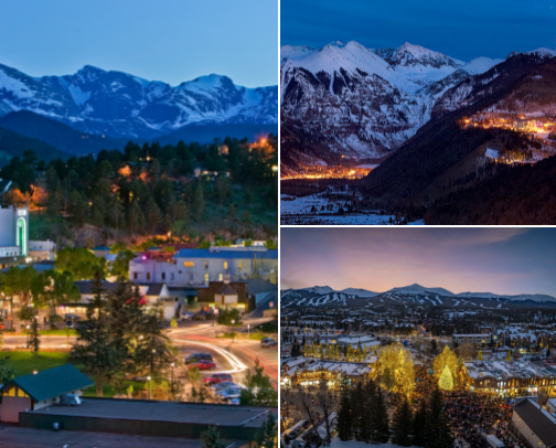 Best Places in Colorado for a Romantic Winter Trip cover photo collage