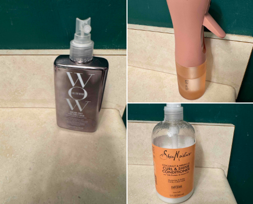 naturally curly hair products cover photo collage