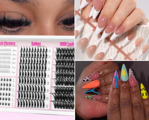 MUST HAVE PRESS ON NAILS FOR DIY BEAUTY GIRLIES😝 cover photo collage