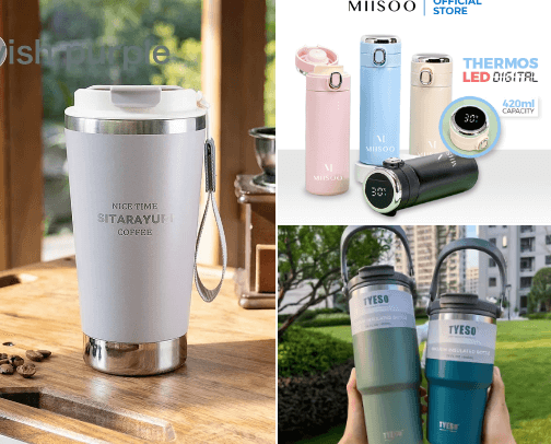 Trendy and Stylish: The Ultimate Guide to Modern Beautiful Thermoses cover photo collage