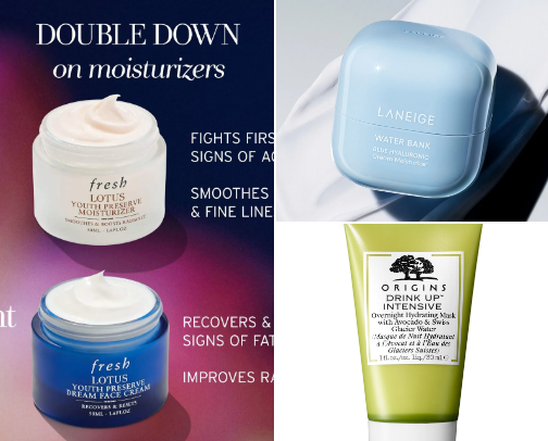 Skincare cover photo collage