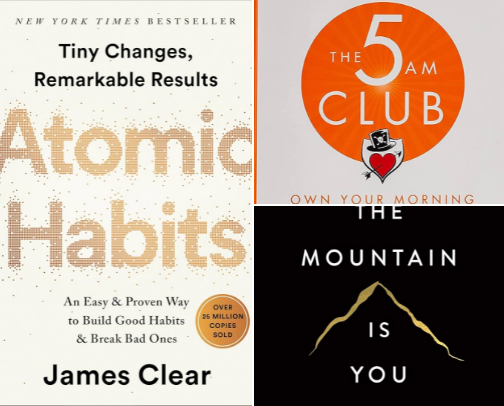 Self-help books for growth/self discovery cover photo collage
