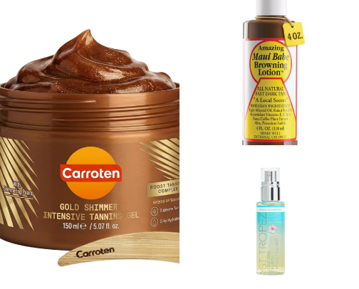 Tan routine / Bronze glow cover photo collage