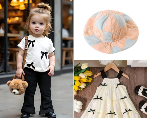 CUTE OUTFIT FOR BABY GIRL cover photo collage