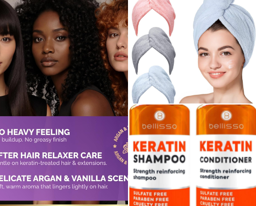 Frizzy hair Affordable products cover photo collage