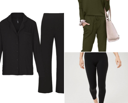 My go to comfy loungewear cover photo collage