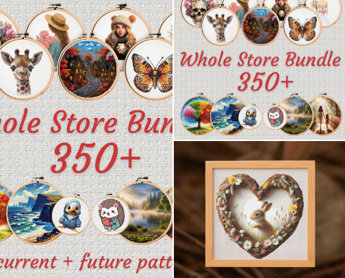 Easter Cross Stitch Patterns cover photo collage